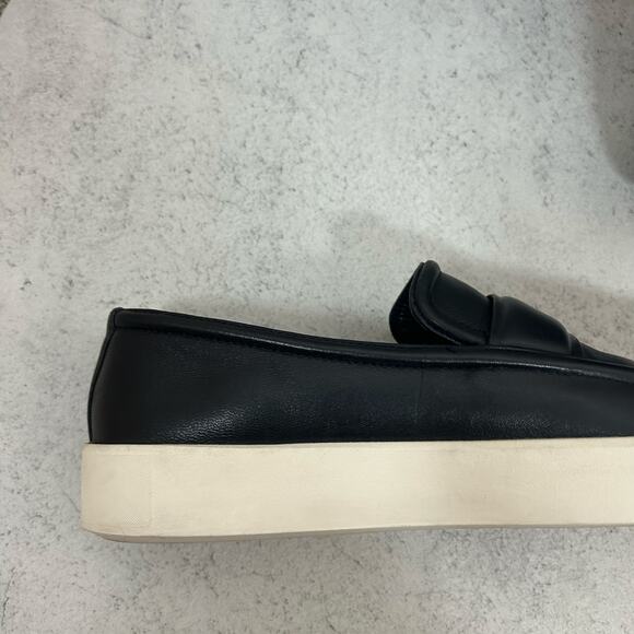 VINCE Ghita Leather Platform Black Loafers Women's Size 10 - Picture 10 of 11